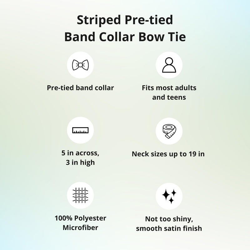 tiemart Striped Bow Tie (Dark Purple and Gold) - Image 5